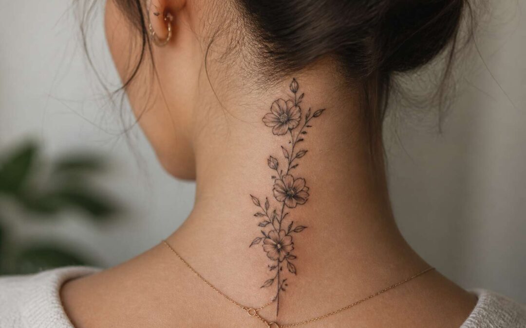 Get inspired by beautiful back of neck tattoo designs for your next ink.