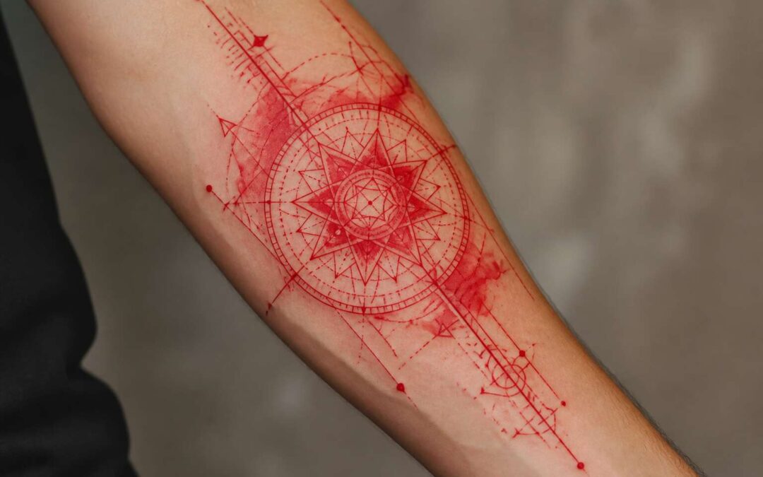 Bold tattoo with red ink: design ideas and healing tips.